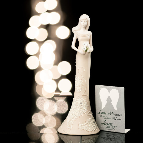 Pavilion Gift Company Expecting Mother 8" Figurine With Flowers