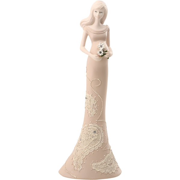 pavilion gift company Expecting Mother 8" Figurine with Flowers