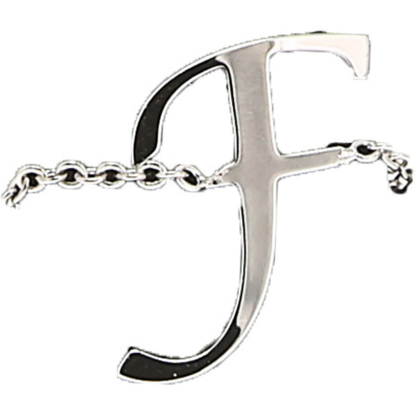 pavilion gift company F Adjustable Rhodium Plated Monogram Ring