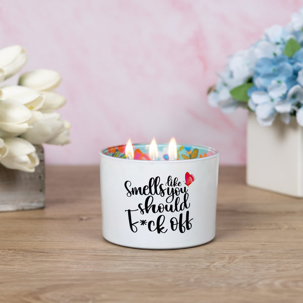 Pavilion Gift Company F*ck Off 11 Oz - 100% Soy Wax Candle Scent: Tranquility