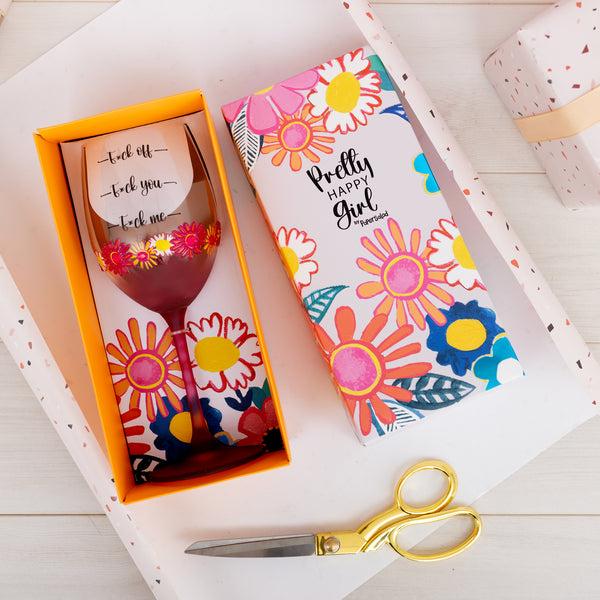 Pavilion Gift Company F*ck Off Gift Boxed 18 Oz Wine Glass