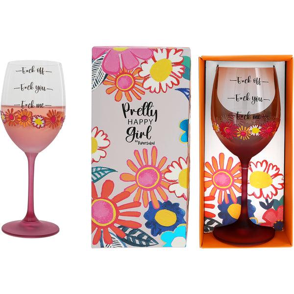 pavilion gift company F*ck Off Gift Boxed 18 oz Wine Glass