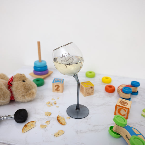 Pavilion Gift Company F*cking Day 11 Oz Tipsy Stemmed Wine Glass