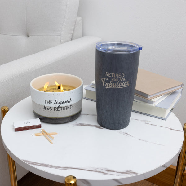 Pavilion Gift Company Fabulous 20 Oz Wood Finish Stainless Steel Travel Tumbler