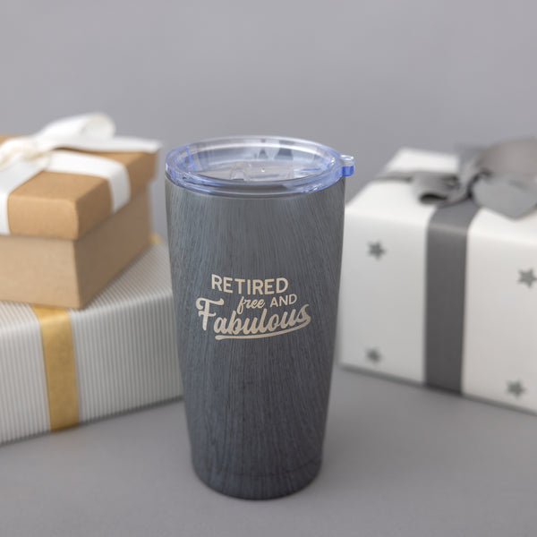 Pavilion Gift Company Fabulous 20 Oz Wood Finish Stainless Steel Travel Tumbler
