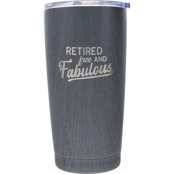 pavilion gift company Fabulous 20 oz Wood Finish Stainless Steel Travel Tumbler