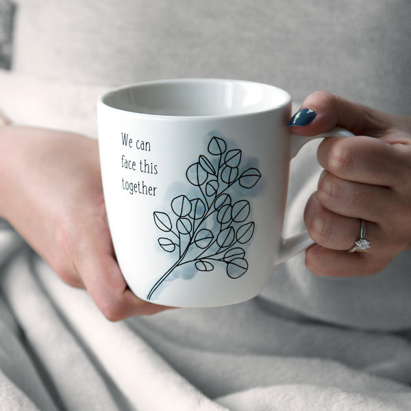 Pavilion Gift Company Face This Together 17 Oz Cup With Coaster Lid