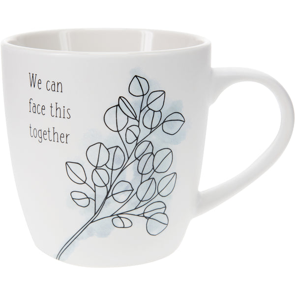 Pavilion Gift Company Face This Together 17 Oz Cup With Coaster Lid