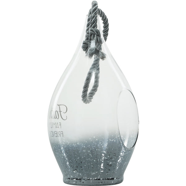 Pavilion Gift Company Faith 11.5" Smoke Glass Lantern