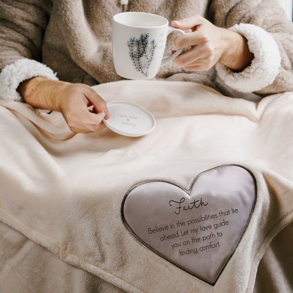 Pavilion Gift Company Faith 50" X 60" Royal Plush Blanket
