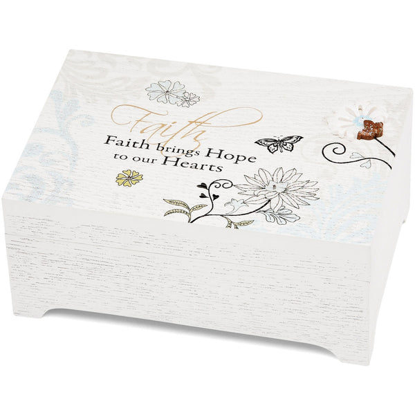 pavilion gift company Faith 6" x 4" Rectangular Music Box
