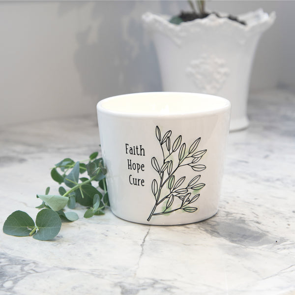 Pavilion Gift Company Faith Hope Cure 8 Oz - 100% Soy Wax Candle Scent: Tranquility