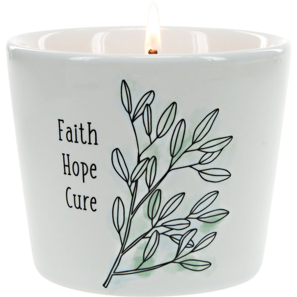 pavilion gift company Faith Hope Cure 8 oz - 100% Soy Wax Candle Scent: Tranquility