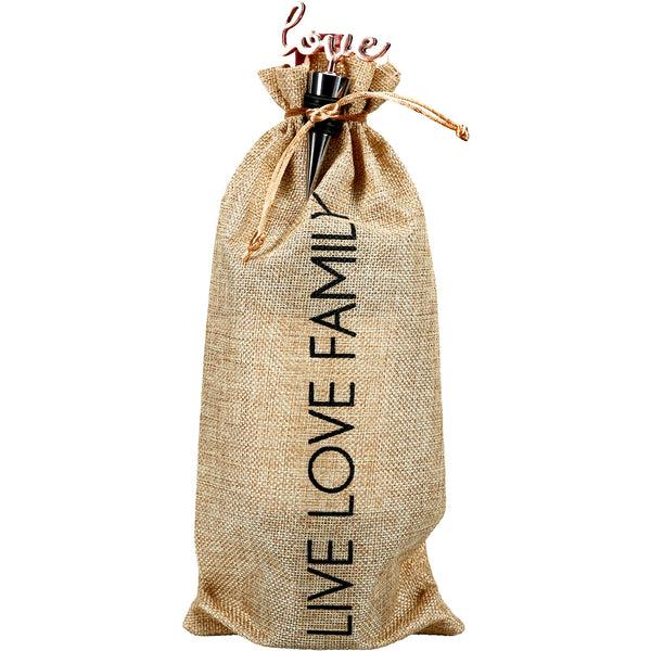 pavilion gift company Family 13.5" Wine Gift Bag Set