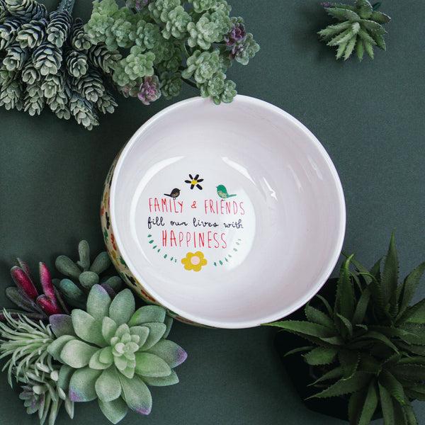 Pavilion Gift Company Family & Friends 2.75" X 6" Ceramic Bowl
