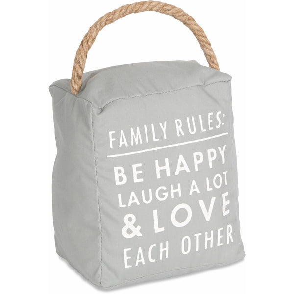 pavilion gift company Family Rules 5" x 6" Door Stopper