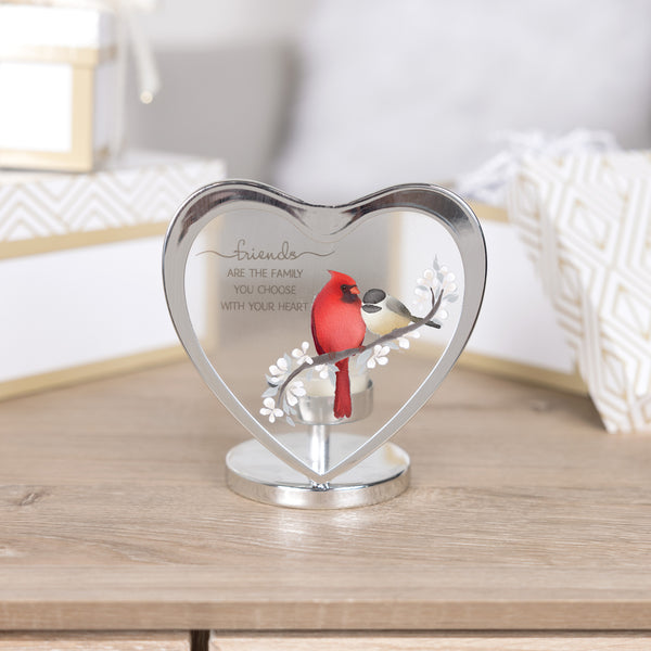Pavilion Gift Company Family You Choose 5" Glass Heart Tea Light Holder