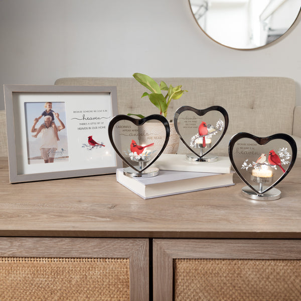 Pavilion Gift Company Family You Choose 5" Glass Heart Tea Light Holder