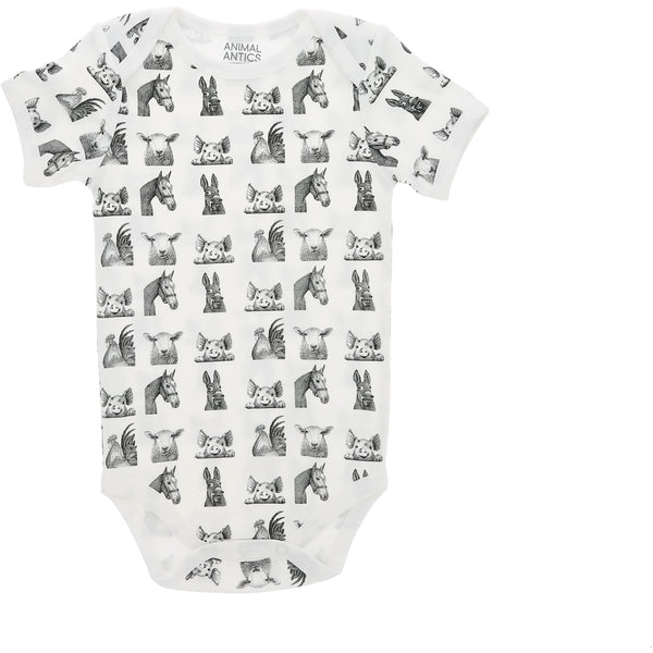 pavilion gift company Farm Animals 0-6 Months Bodysuit