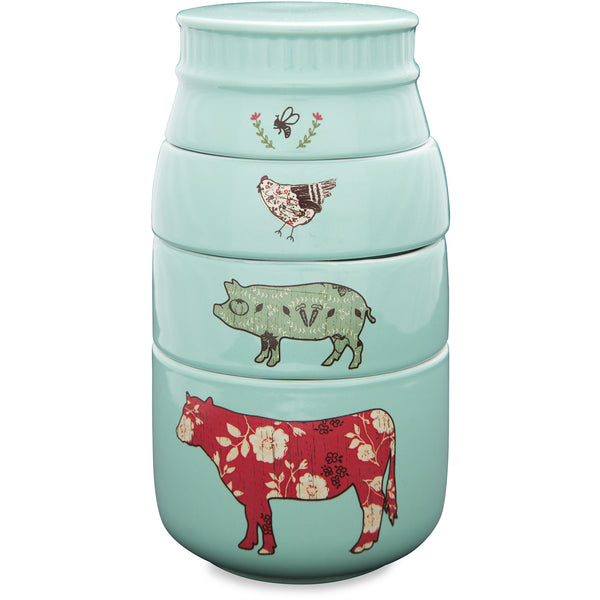 pavilion gift company Farm Animals 6" x 3.5" Stacked Measuring Cups