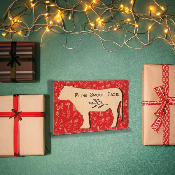 Pavilion Gift Company Farm Sweet Farm 7" X 4.5" Plaque