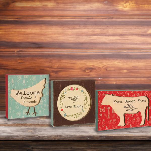 Pavilion Gift Company Farm Sweet Farm 7" X 4.5" Plaque