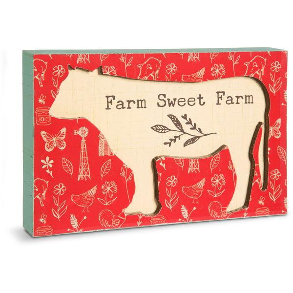 pavilion gift company Farm Sweet Farm 7" x 4.5" Plaque