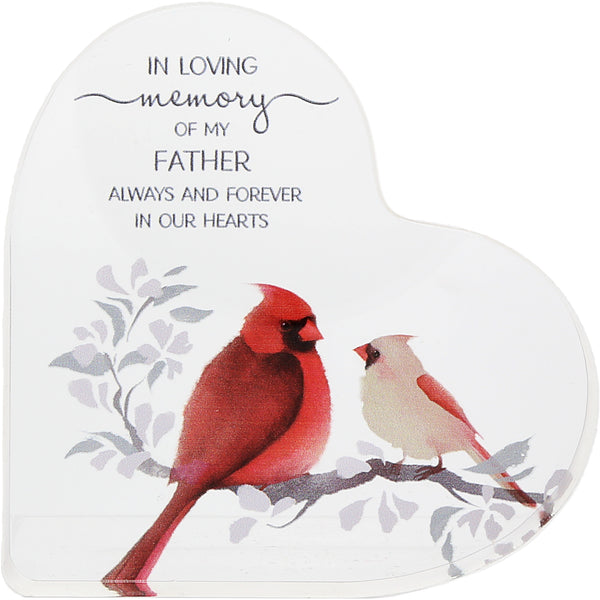 pavilion gift company Father 3.5" Acrylic Heart Plaque