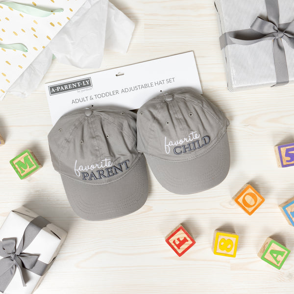Pavilion Gift Company Favorite Adjustable Adult And Toddler (1-3 Y) Hat Set