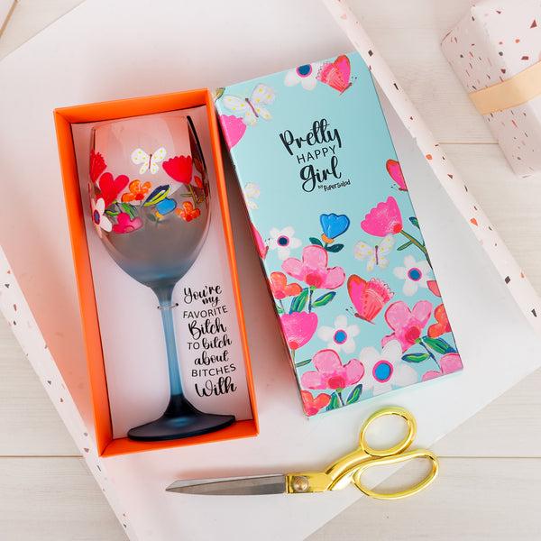 Pavilion Gift Company Favorite Bitch Gift Boxed 18 Oz Wine Glass