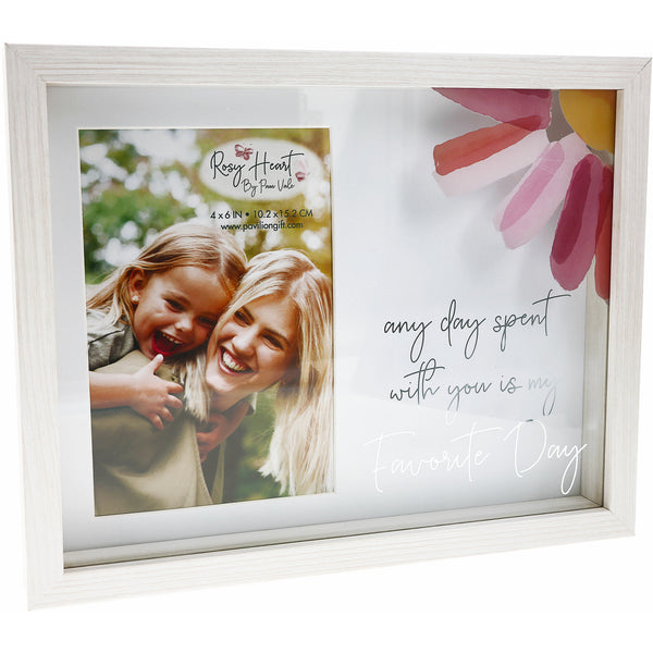 pavilion gift company Favorite Day 9.5" x 7.5" Shadow Box Frame (Holds 4" x 6" Photo)