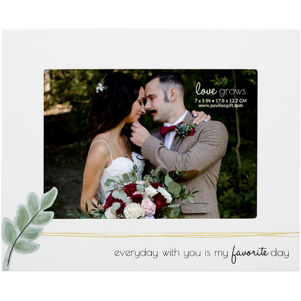 pavilion gift company Favorite Day 9" x 7.25" MDF Frame (Holds 5" x 7" Photo)