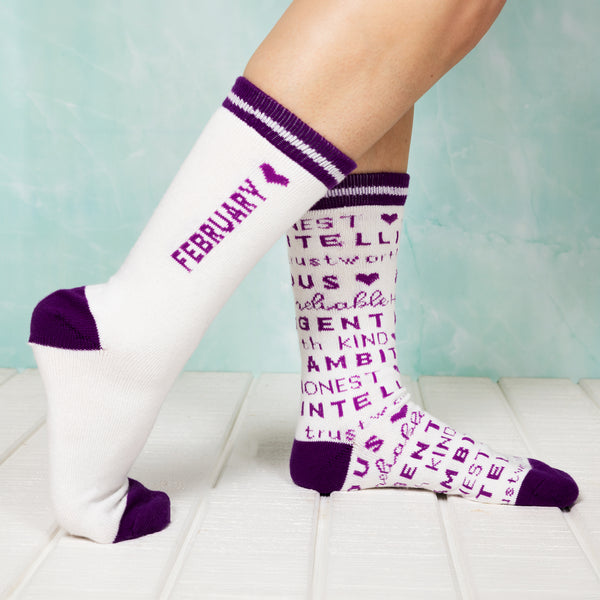 Pavilion Gift Company February M/L Unisex Crew Sock