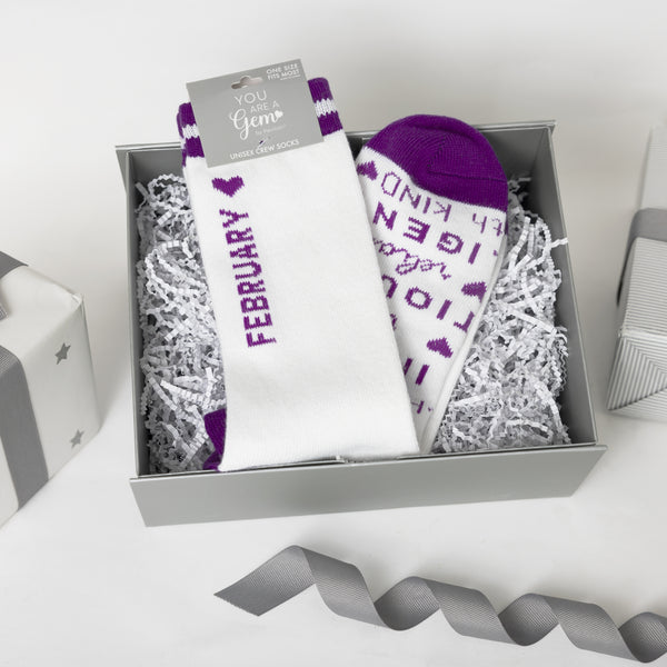 Pavilion Gift Company February M/L Unisex Crew Sock