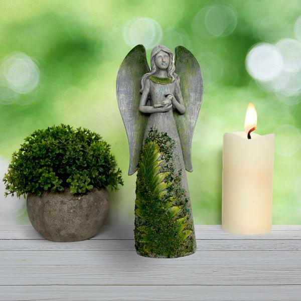 Pavilion Gift Company Fern 8.75" Angel Holding A Bird