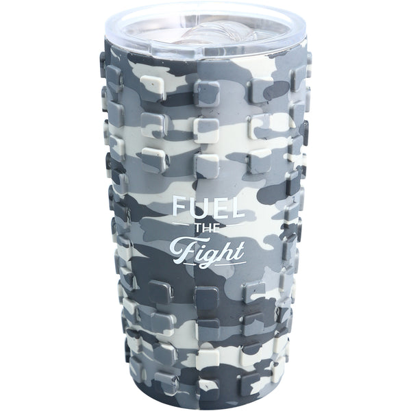 pavilion gift company Fight 20 oz Travel Tumbler with 3D Silicone Wrap