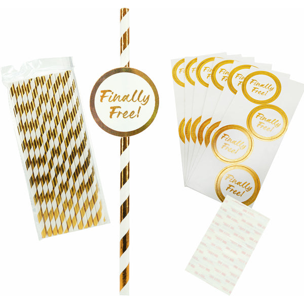 pavilion gift company Finally Free 24 Pack Party Straws