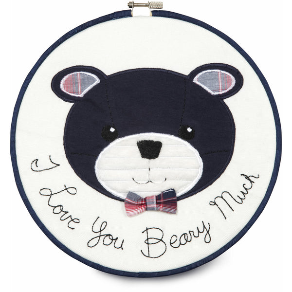 pavilion gift company FireTruck I Love You Beary Much 9.5" Wall Covering