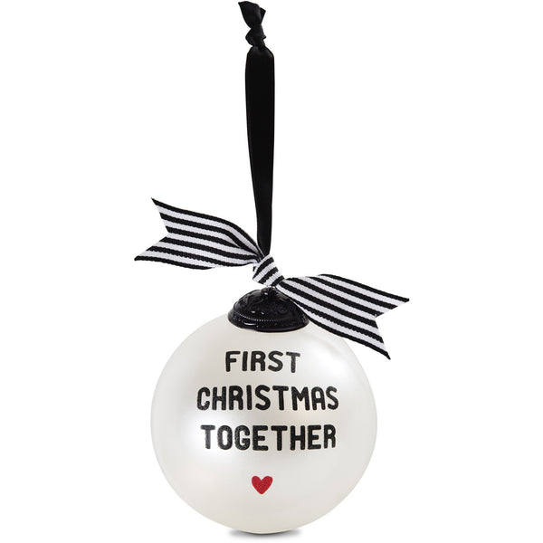 pavilion gift company First Christmas Together 4" Glass Ornament
