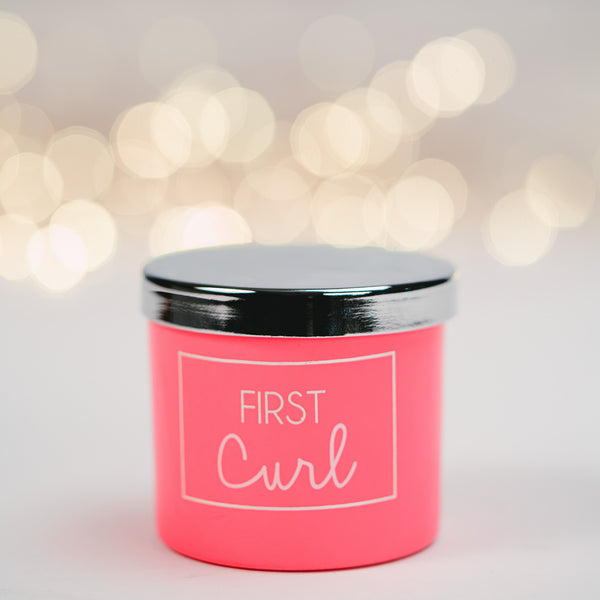 Pavilion Gift Company First Curl Pink 2.5" Glass Memory Box