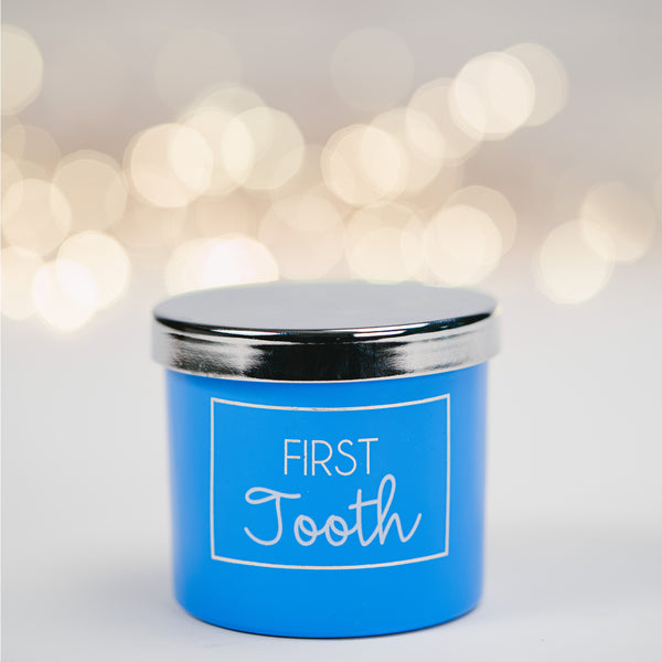 Pavilion Gift Company First Tooth Blue 2.5" Glass Memory Box