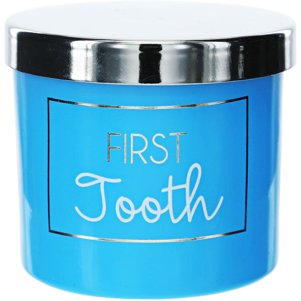 pavilion gift company First Tooth Blue 2.5" Glass Memory Box