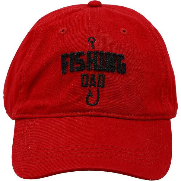pavilion gift company Fishing Dad Red Adjustable Hat