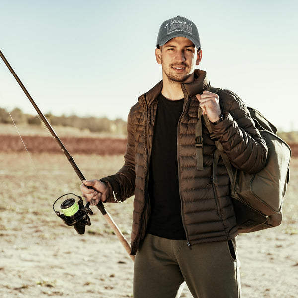 Pavilion Gift Company Fishing Dark Gray Washed Cotton Twill Hat