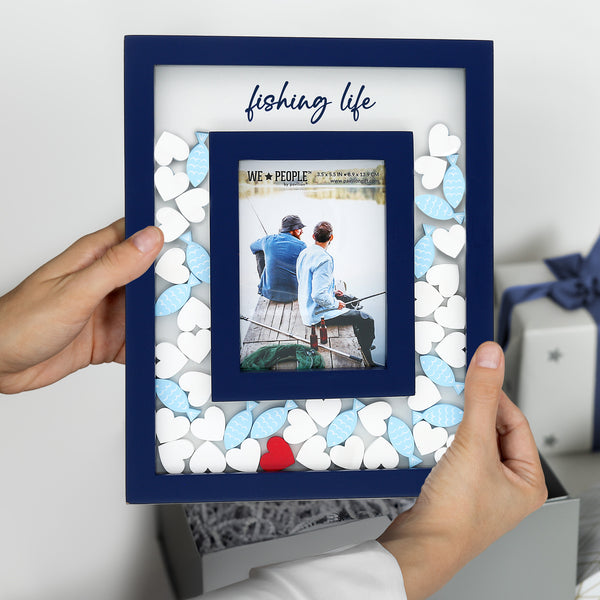 Pavilion Gift Company Fishing Life 8" X 10" Picture Frame (Holds 3.5" X 5.5" Photo)