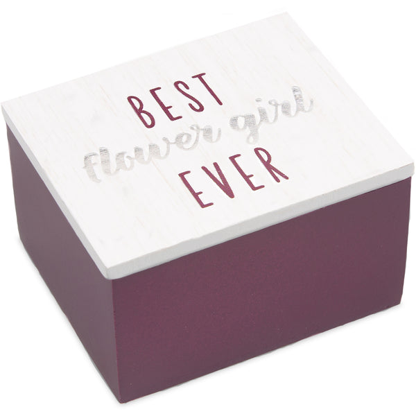 pavilion gift company Flower Girl 2.25" x 2" x 1.5" MDF Trinket Box