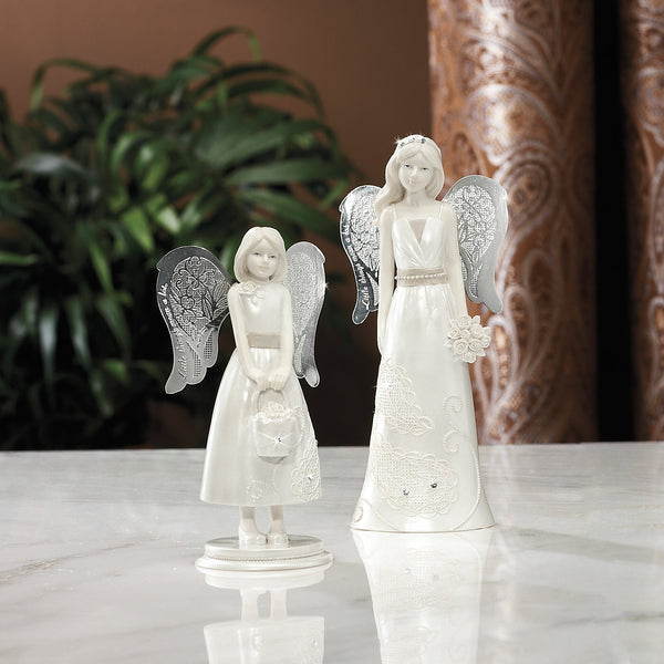 Pavilion Gift Company Flower Girl 4.25" Angel With Basket Flowers