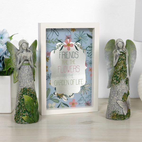 Pavilion Gift Company Flowers 5" X 8.5" Framed Glass Plaque
