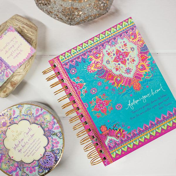 Pavilion Gift Company Follow Your Heart 7.5" X 6.5" Spiral Notebook