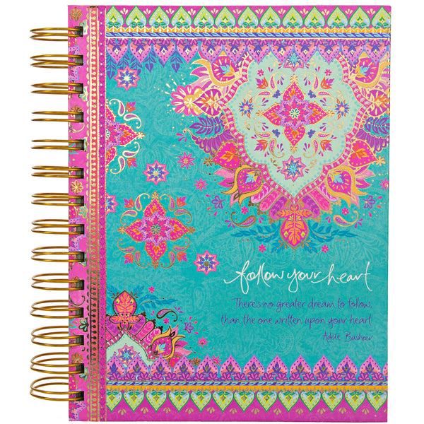 pavilion gift company Follow Your Heart 7.5" x 6.5" Spiral Notebook
